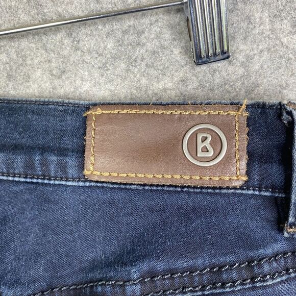 Bogner Women's Jeans Dark Blue Loose Fit High Rise Straight Leg Size US-10 Denim - Picture 10 of 12